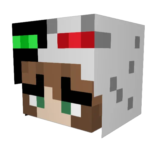 Medialab03 Minecraft avatar head, 3D render