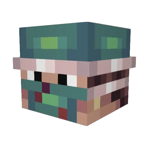 MedicPeach Minecraft avatar head, 3D render
