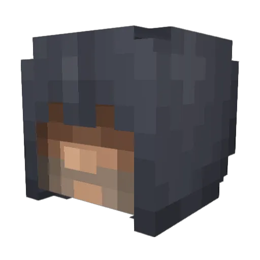 MedicUncleJ Minecraft avatar head, 3D render