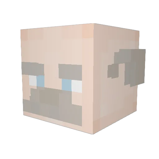 MedicalNote4834 Minecraft avatar head, 3D render