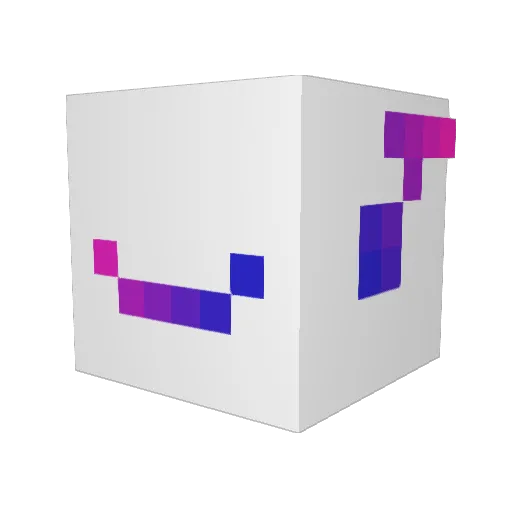 MedicationKid Minecraft avatar head, 3D render