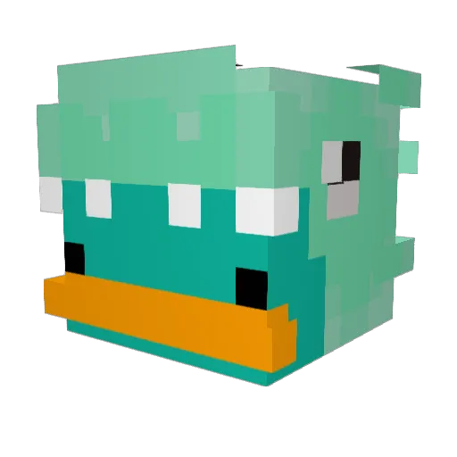 MedicinaHumana Minecraft avatar head, 3D render