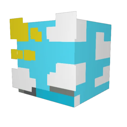 Medicinal_ Minecraft avatar head, 3D render