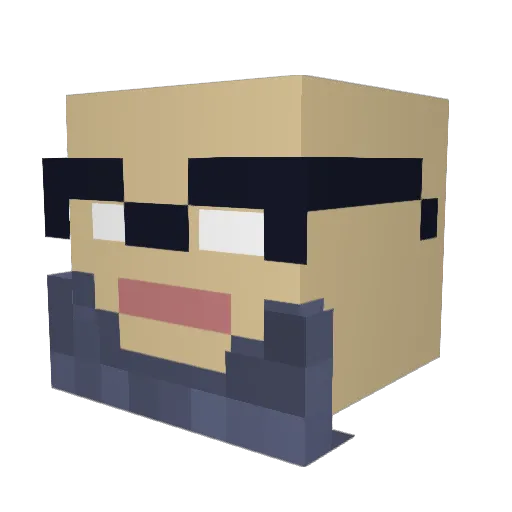 MedicineShowLD Minecraft avatar head, 3D render