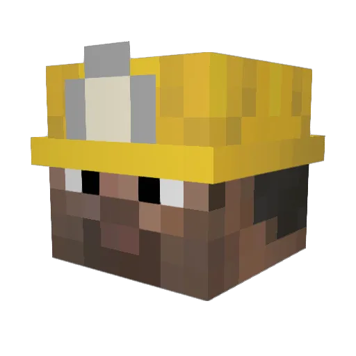 Medieros Minecraft avatar head, 3D render