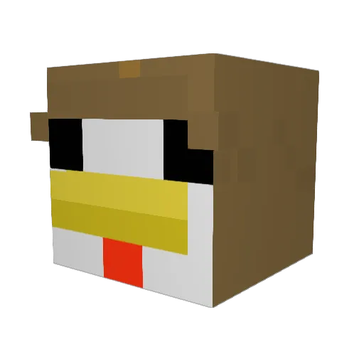 MedievalFirearm Minecraft avatar head, 3D render