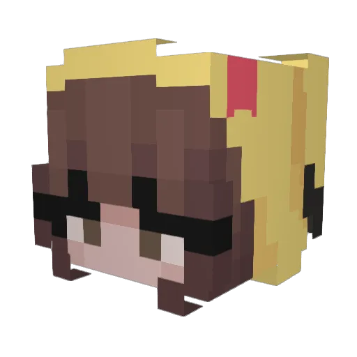 Medikament Minecraft avatar head, 3D render
