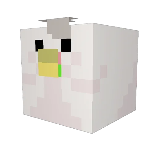 Medimedes_ Minecraft avatar head, 3D render