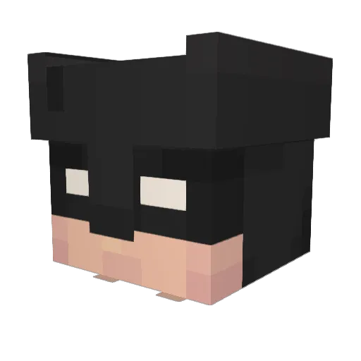 Mediocore Minecraft avatar head, 3D render