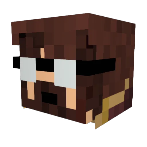 Mediph Minecraft avatar head, 3D render