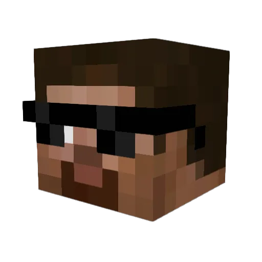 MediumCoke Minecraft avatar head, 3D render