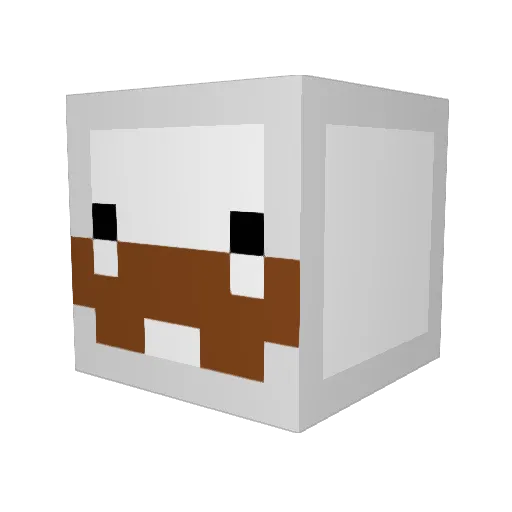MediumShake Minecraft avatar head, 3D render