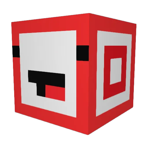 MediumSkin Minecraft avatar head, 3D render