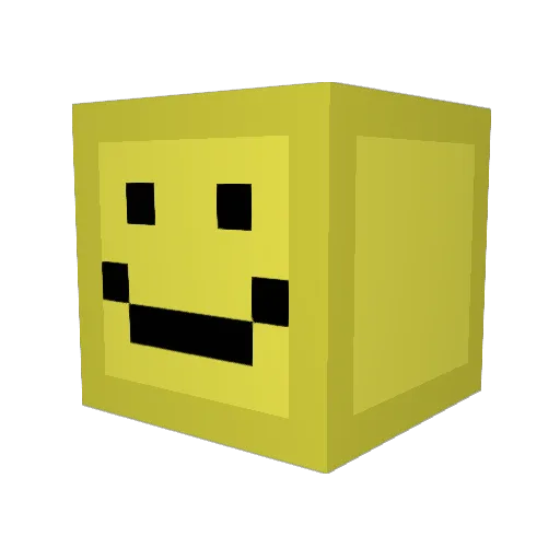 Medium_E Minecraft avatar head, 3D render