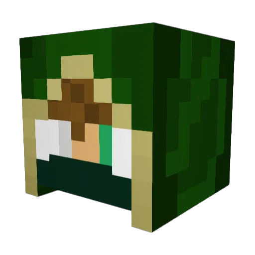 Medjed2099 Minecraft avatar head, 3D render