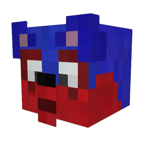 Medosai Minecraft avatar head, 3D render