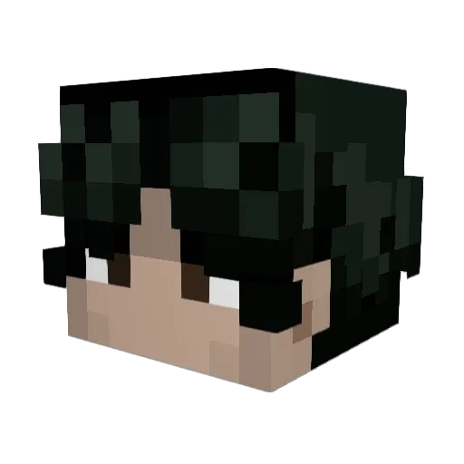 Medouu Minecraft avatar head, 3D render