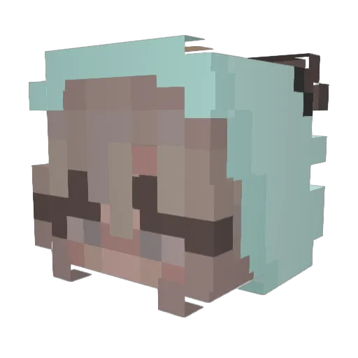 Medowlyn Minecraft avatar head, 3D render