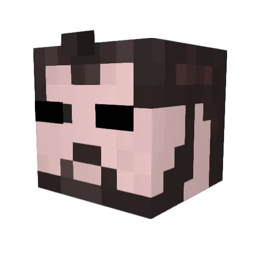 Medron Minecraft avatar head, 3D render