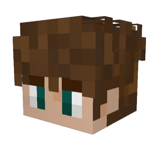 MeduEZek Minecraft avatar head, 3D render