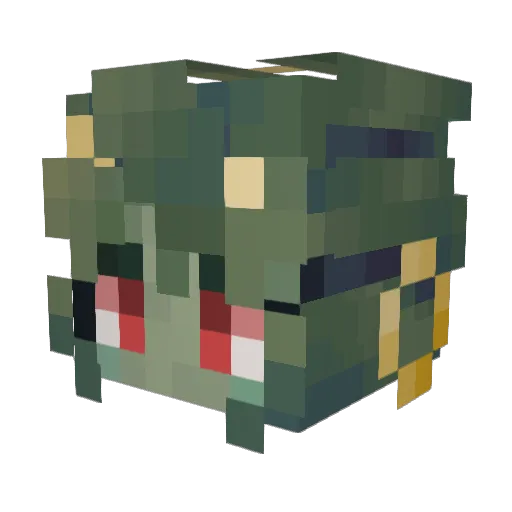 MeduZaCam Minecraft avatar head, 3D render