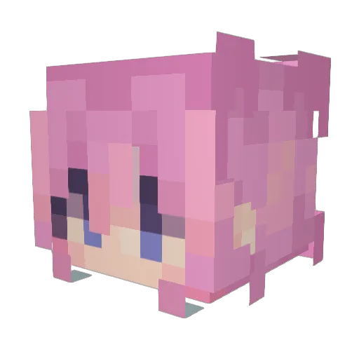 Medulossa Minecraft avatar head, 3D render