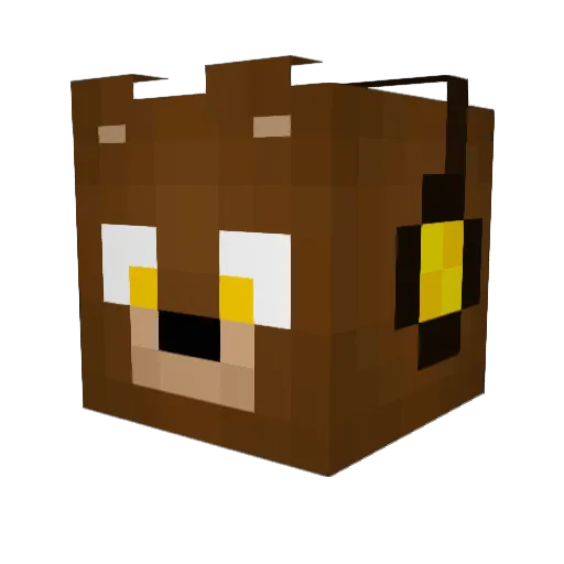 Medus24 Minecraft avatar head, 3D render