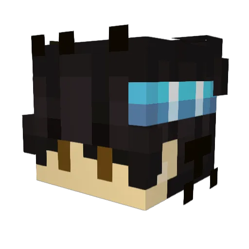 MedvidekPooh Minecraft avatar head, 3D render