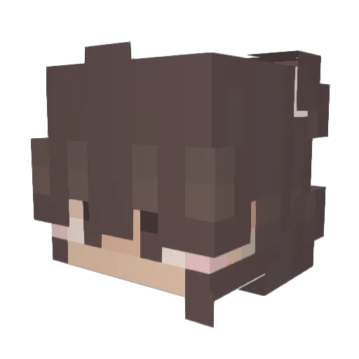 Mee3u Minecraft avatar head, 3D render