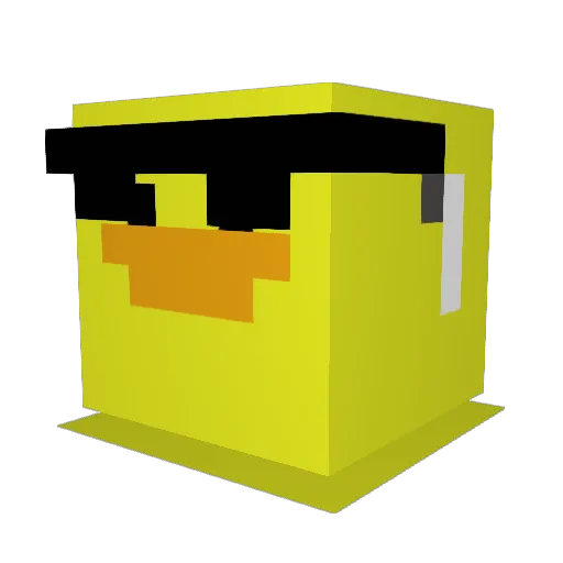 Mee666 Minecraft avatar head, 3D render