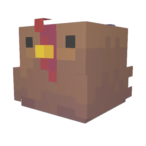 Mee6Bot Minecraft avatar head, 3D render