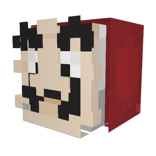 Mee6_lee Minecraft avatar head, 3D render
