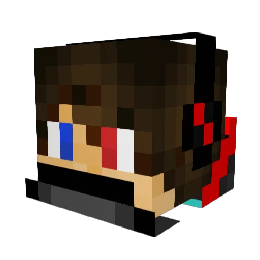 MeeGaPPixxeL Minecraft avatar head, 3D render