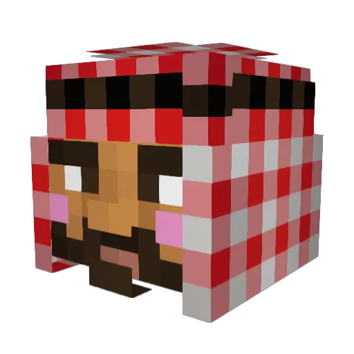 MeeHoonKueh Minecraft avatar head, 3D render