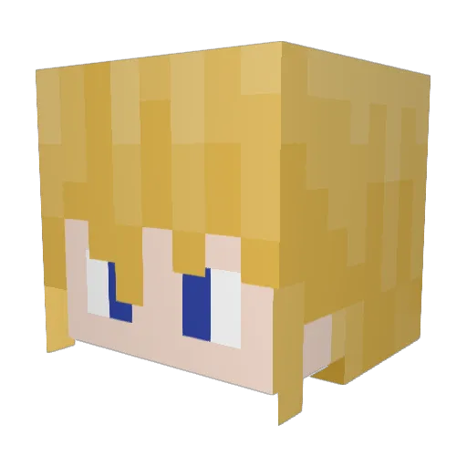 MeeSumee Minecraft avatar head, 3D render