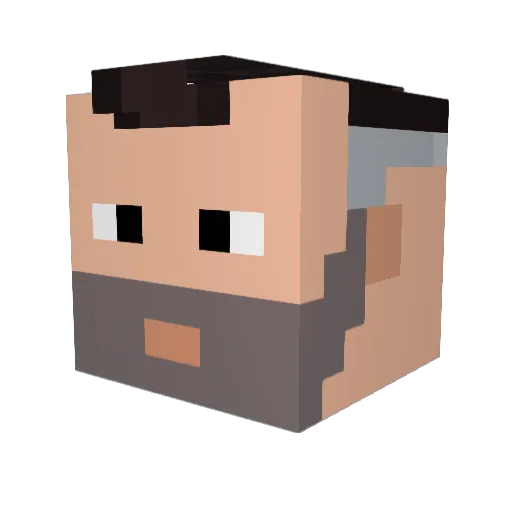 MeeboxPlay Minecraft avatar head, 3D render