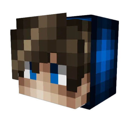 Meec0w Minecraft avatar head, 3D render