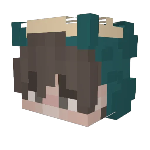 Meech12 Minecraft avatar head, 3D render