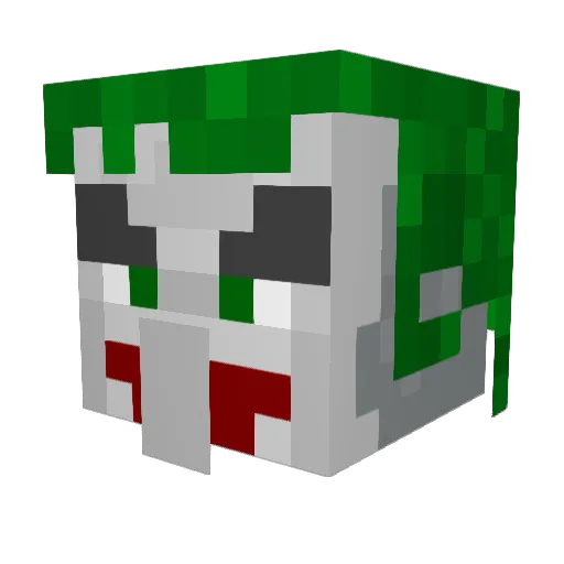 MeederMan Minecraft avatar head, 3D render