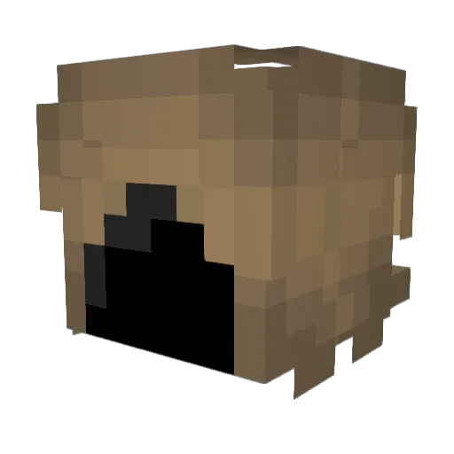 Meedna Minecraft avatar head, 3D render