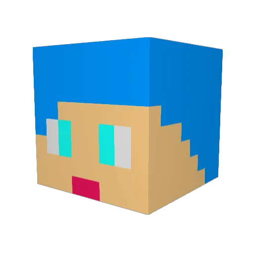 Meeech97 Minecraft avatar head, 3D render