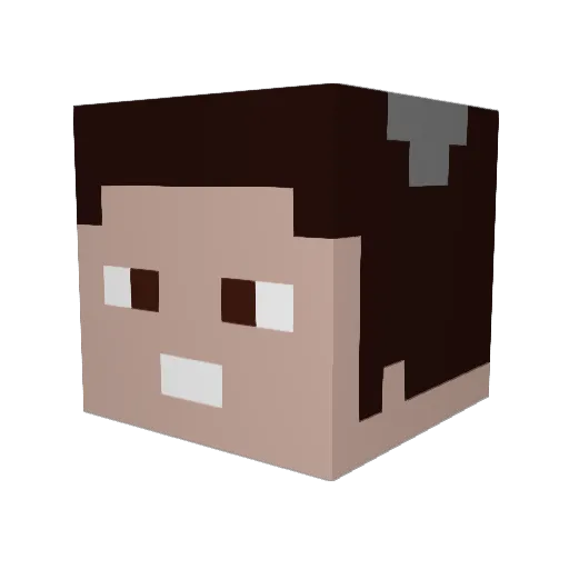Meeedic Minecraft avatar head, 3D render