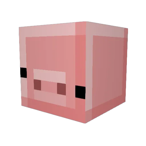 Meeeef Minecraft avatar head, 3D render