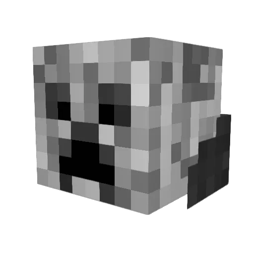 Meeega Minecraft avatar head, 3D render