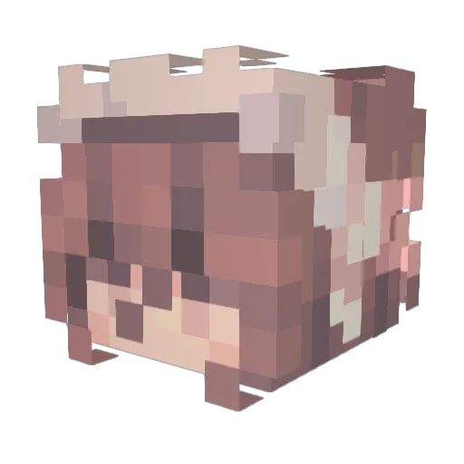 Meegie27 Minecraft avatar head, 3D render