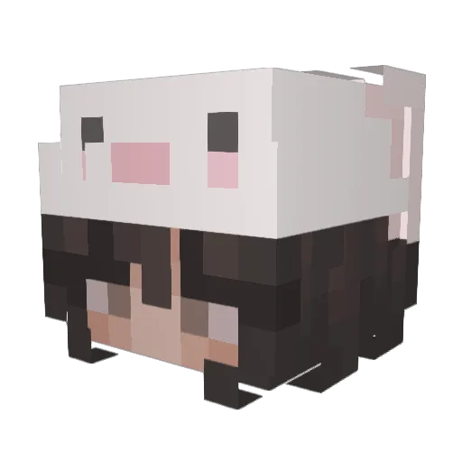 Meehowcat Minecraft avatar head, 3D render