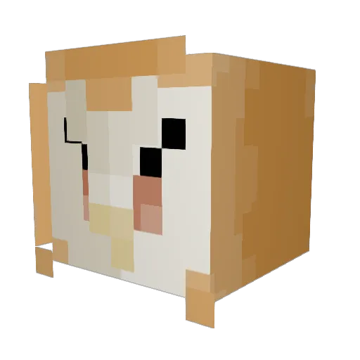 MeekaMan Minecraft avatar head, 3D render
