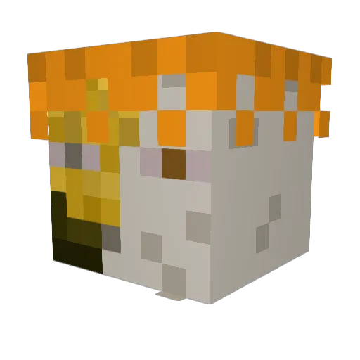 Meekabee Minecraft avatar head, 3D render