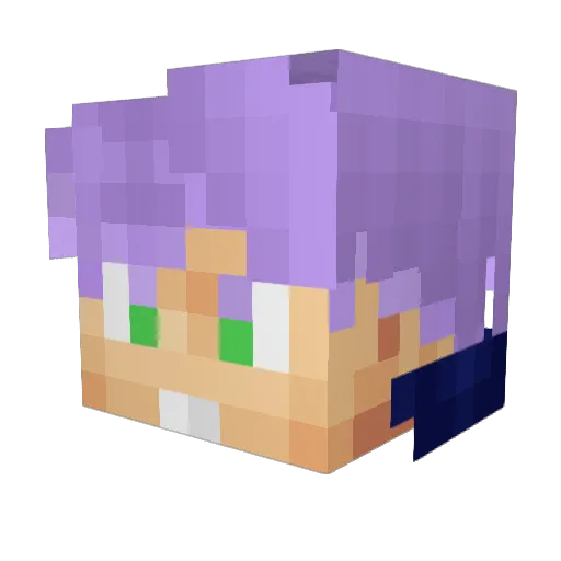 Meekael Minecraft avatar head, 3D render