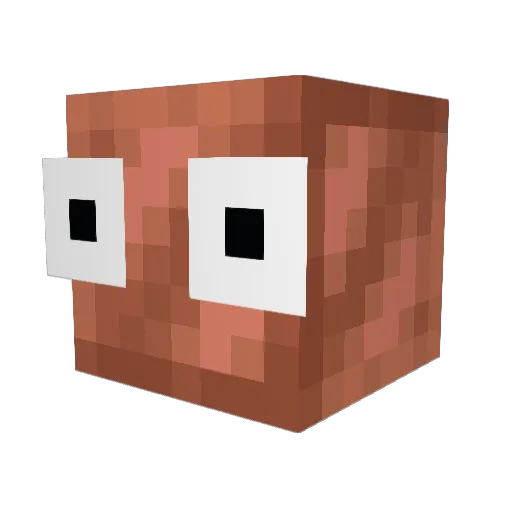 Meekatdude Minecraft avatar head, 3D render